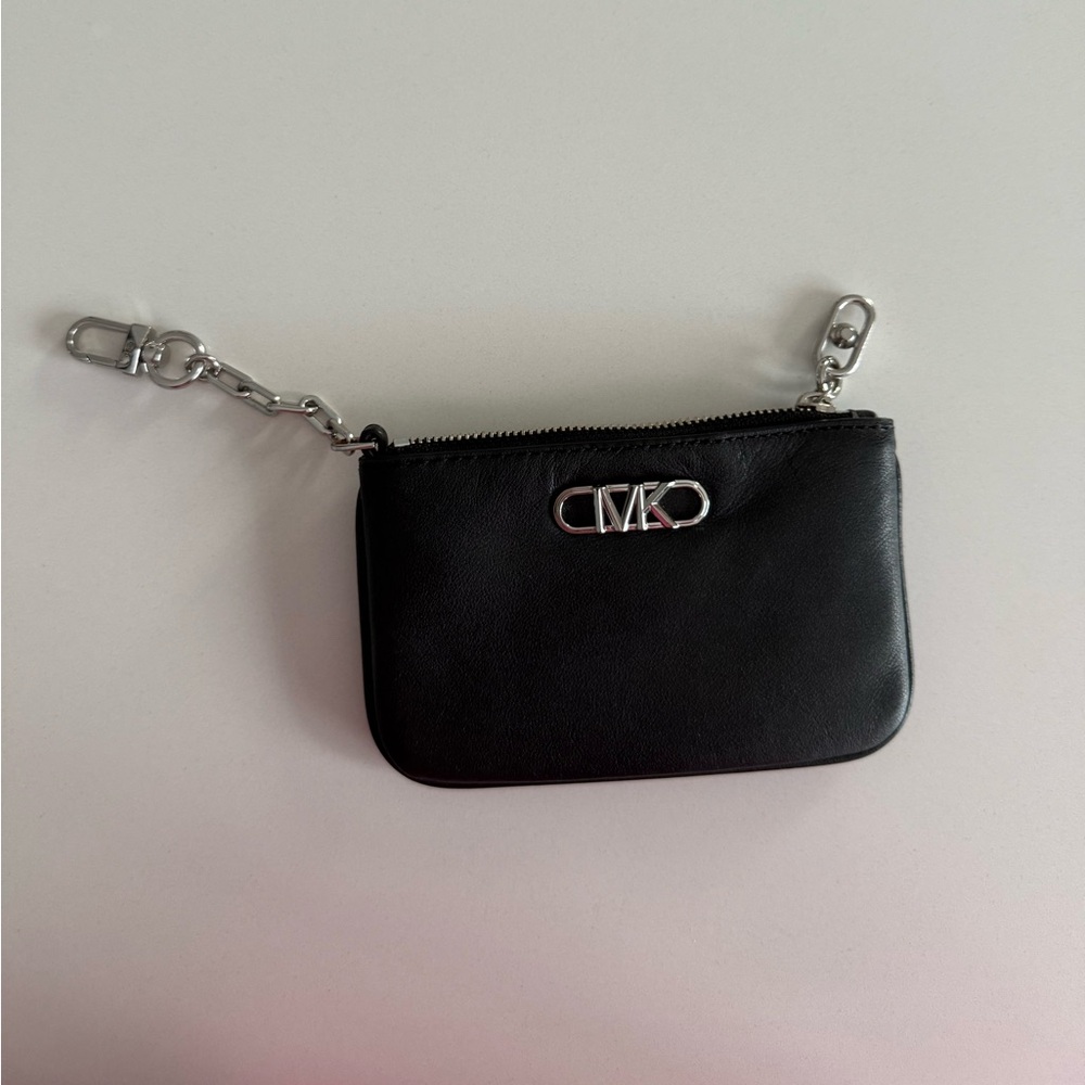Michael Kors zip keychain wallet pretty large
